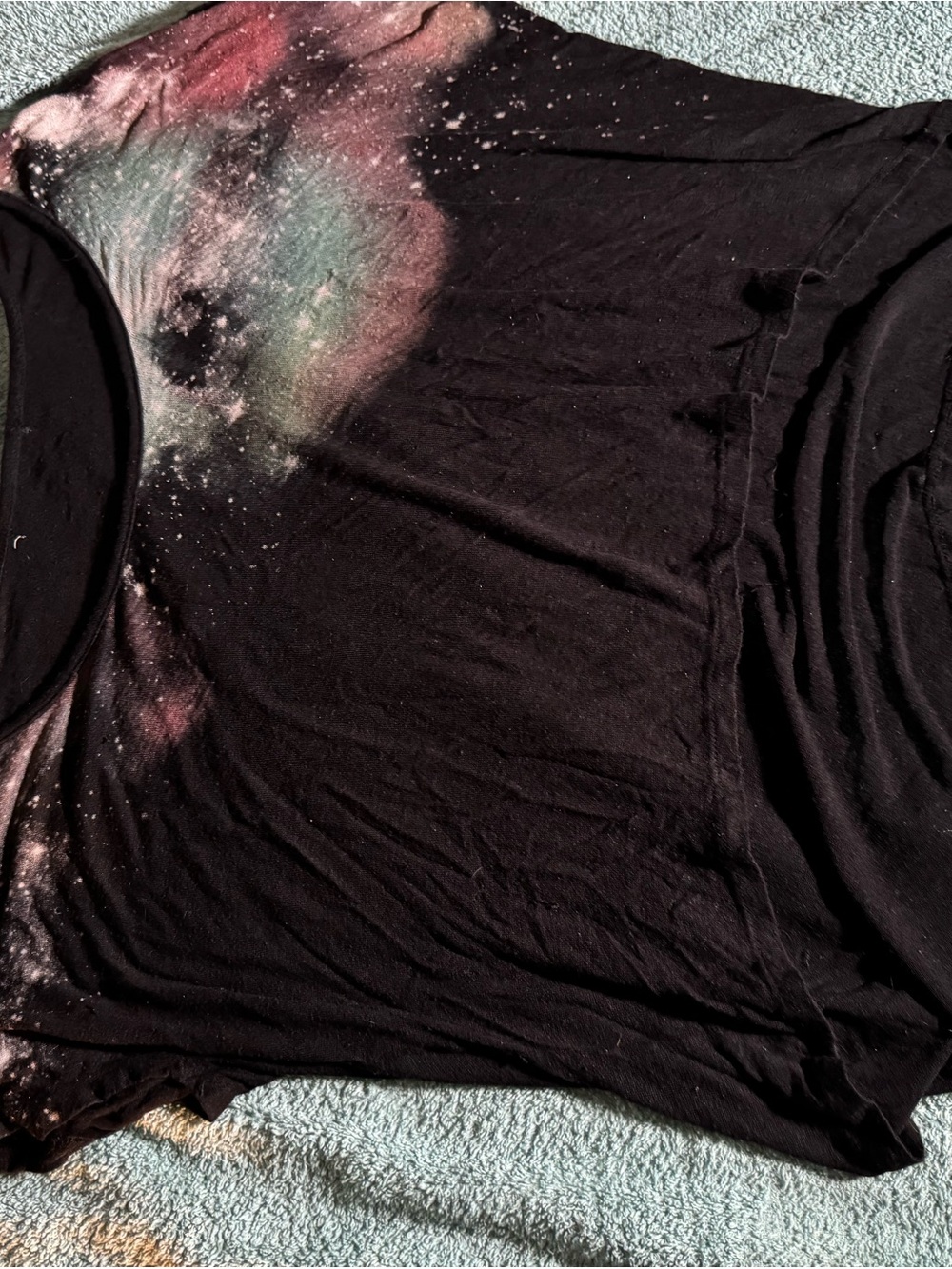 Galaxy Print Black Tee